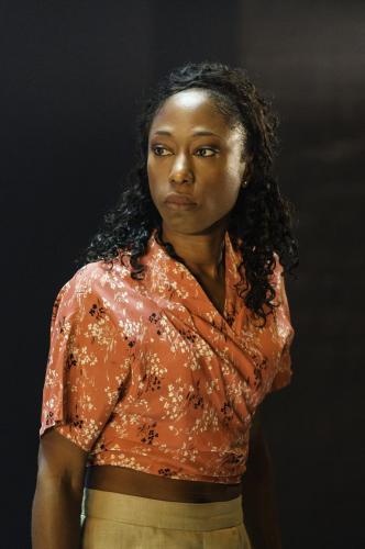 Nikki Amuka-Bird (Ellida) in The Lady from the Sea at the Donmar Warehouse directed by Kwame Kwei-Armah designed by Tom Scutt. Photo by Manuel Harlan