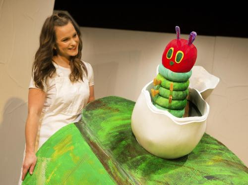 Sarah Hamilton in The Very Hungry Caterpillar Show. Photo Credit Pamela Raith Photography
